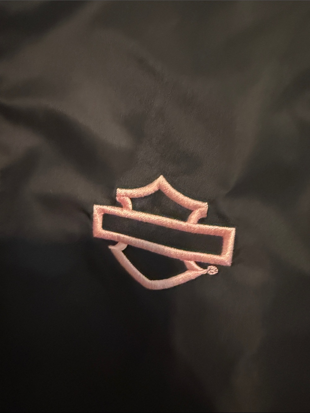 Harley-Davidson Black and Pink Embroidered Varsity Jacket Breast Cancer - Picture 9 of 10
